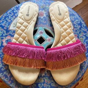 Birdies two toned fringe sparrow sandal